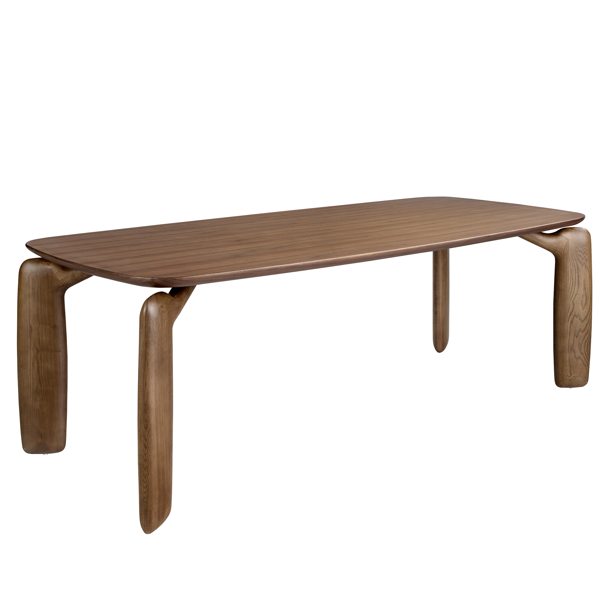 Rectangular walnut dining table