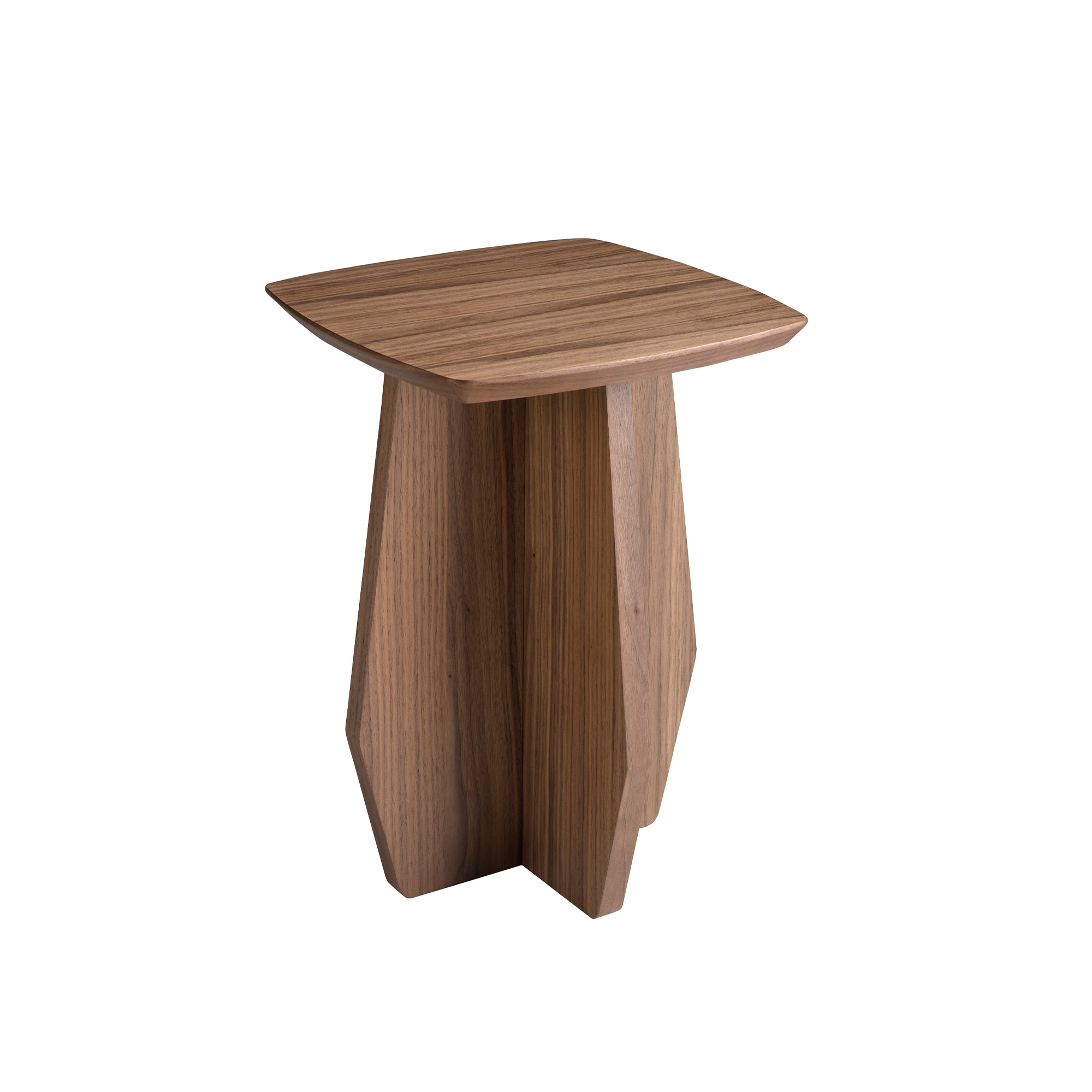 Square walnut corner table