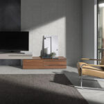 Mueble TV de madera color Seda y Nogal