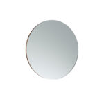 Miroir mural rond noyer