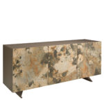 Credenza in legno tortora metallizzato