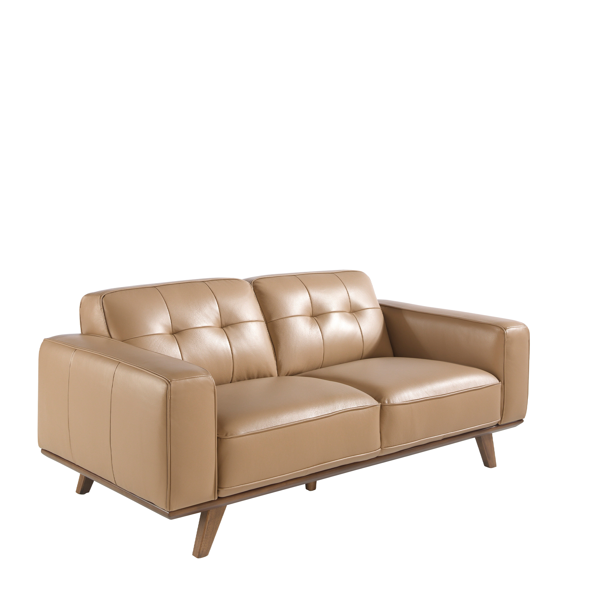 2-Sitzer-Sofa, gepolstert mit Capitonné-Leder