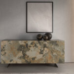 Credenza in legno tortora metallizzato