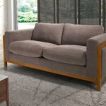 2-Sitzer-Sofa aus braunem Stoff