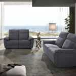 3-Sitzer-Sofa aus grauem Stoff