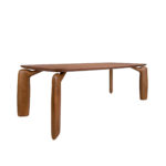 Rectangular walnut dining table