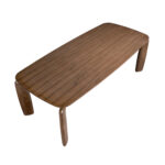 Rectangular walnut dining table