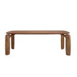 Rectangular walnut dining table