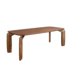 Rectangular walnut dining table