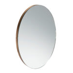 Miroir mural rond noyer