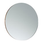 Miroir mural rond noyer