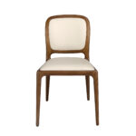 Cream leatherette chair