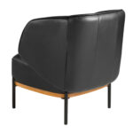 Black leather armchair