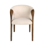 Cream velvet chair