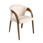 Cream velvet chair