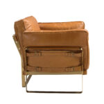 Fauteuil en cuir camel