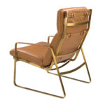 Fauteuil en cuir camel