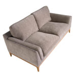2-sitziges Sofa in braunem Stoff