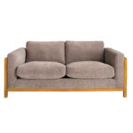 2-Sitzer-Sofa aus braunem Stoff