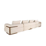 4-Sitzer-Sofa in beigem Stoff