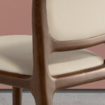 Cream leatherette chair