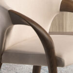 Cream velvet chair