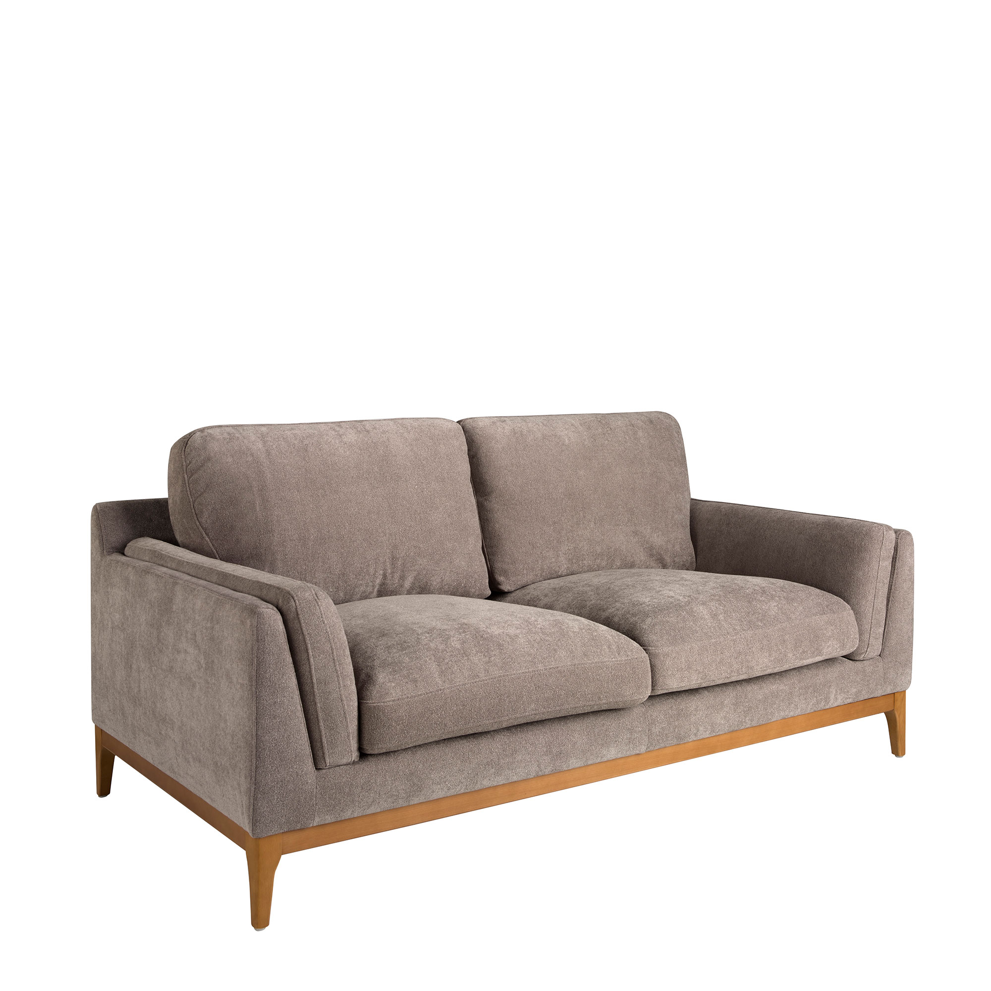 2-sitziges Sofa in braunem Stoff