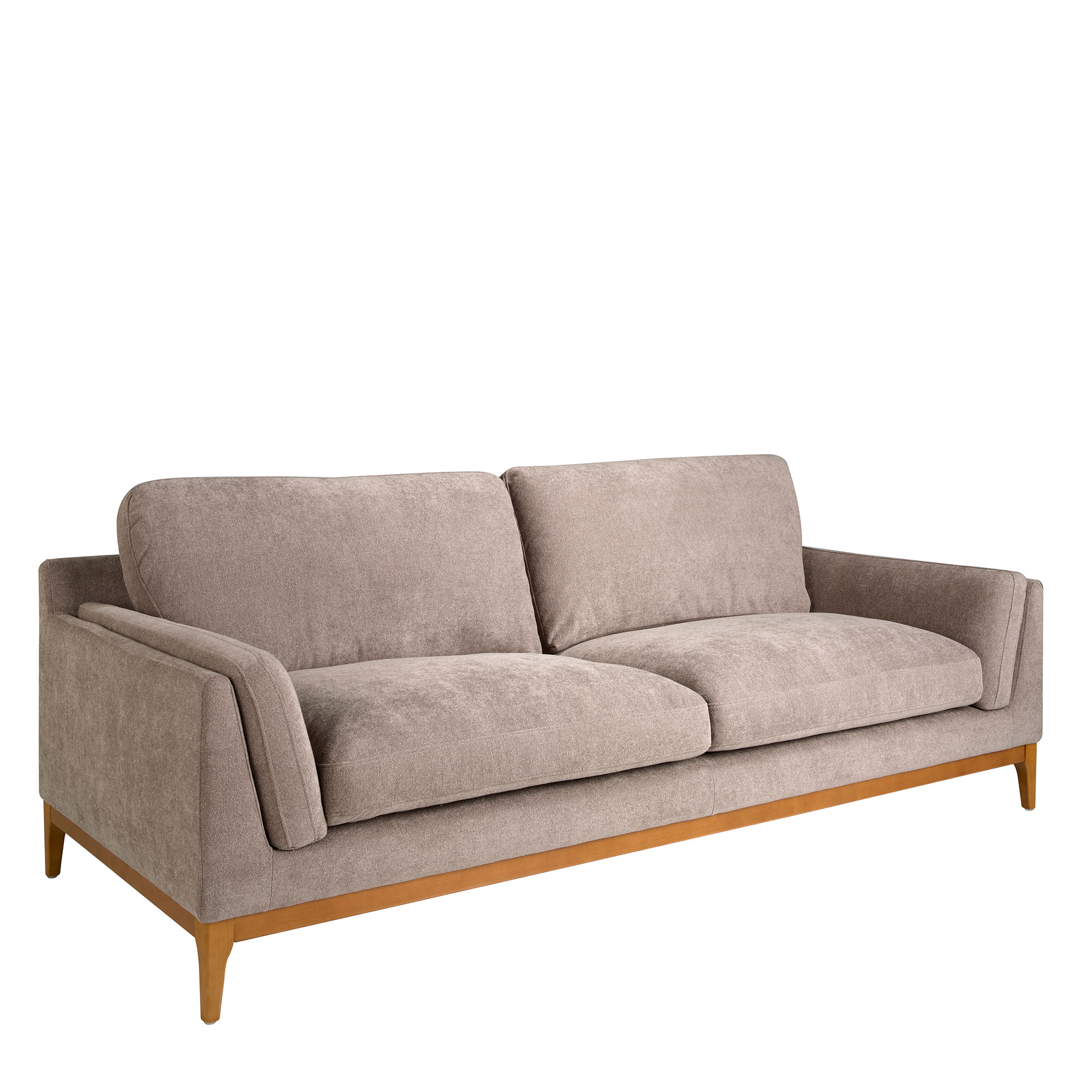 3-Sitzer-Sofa in braunem Stoff