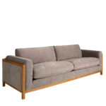 3-Sitzer-Sofa aus braunem Stoff
