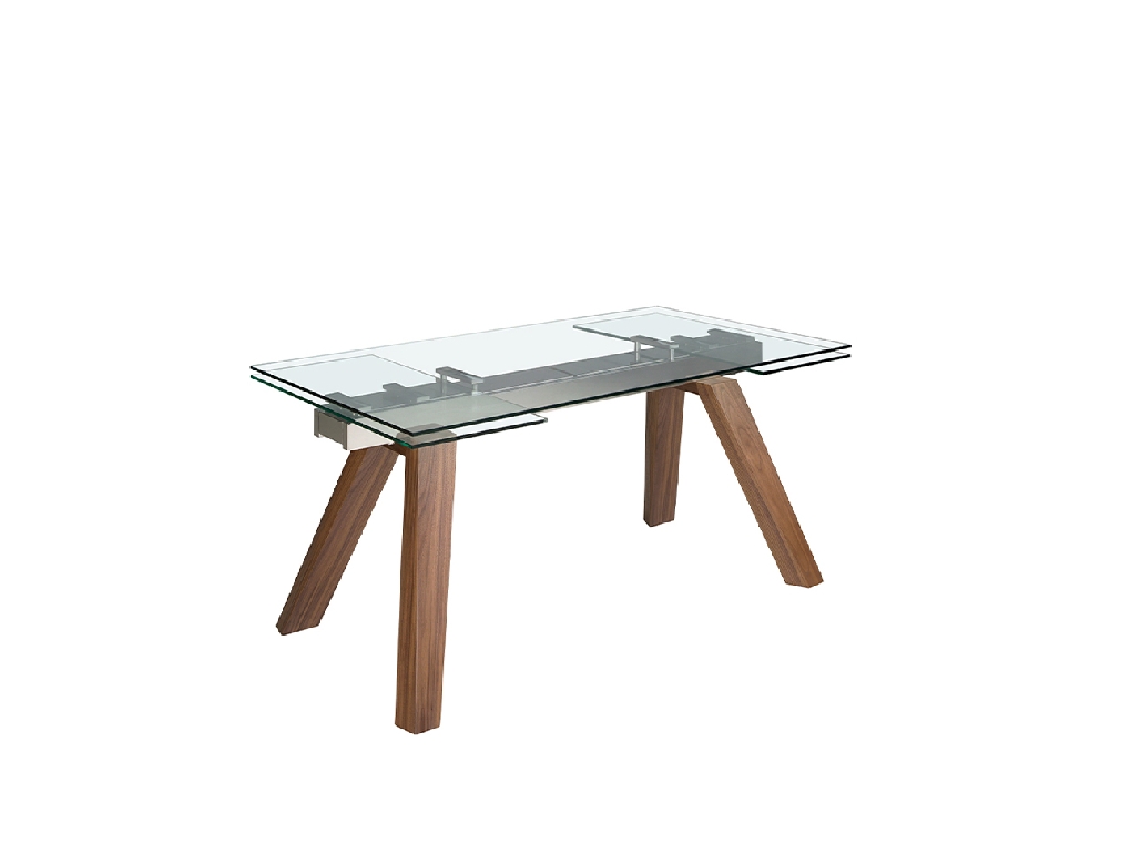 Раздвижной обеденный стол прямоугольная закаленное стекло
